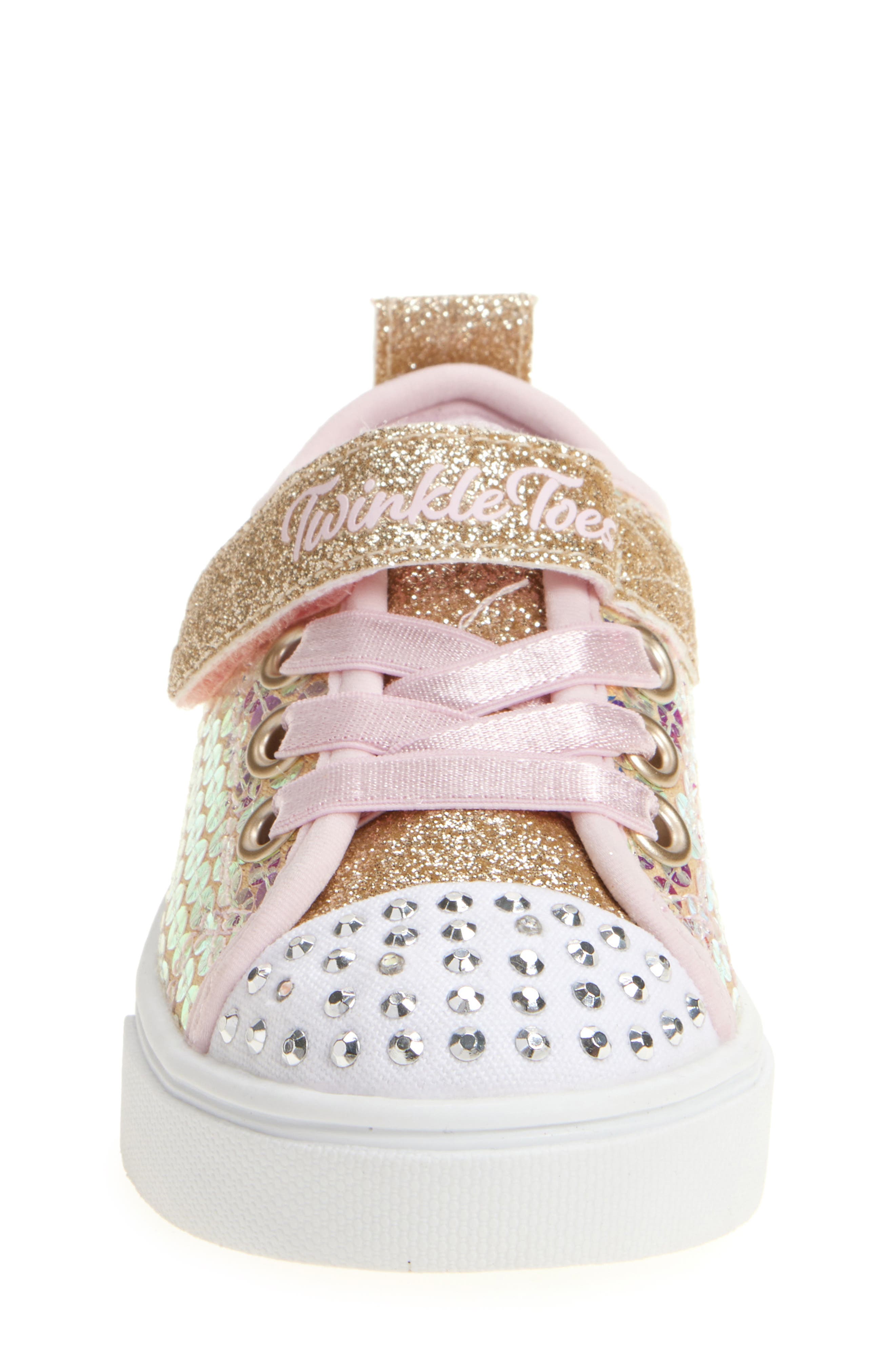 Kids' Twinkle Sparks Light-Up Sneaker, Alternate, color, GDPK-GOLD/