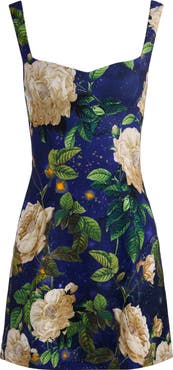 Alice + Olivia Eve Floral Beaded Cocktail Dress