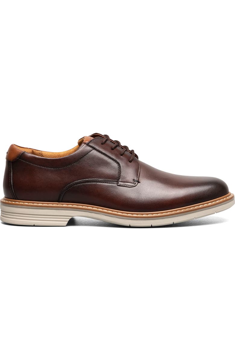 Florsheim Norwalk Plain Toe Derby, Alternate, color, Brown