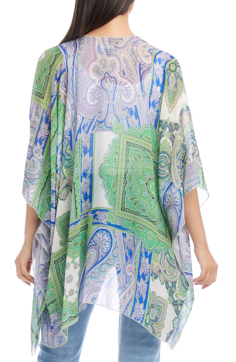 Karen Kane Paisley Print Open Front Jacket, Alternate, color, 