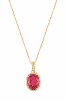 BLC Pink Tourmaline Pendant Necklace