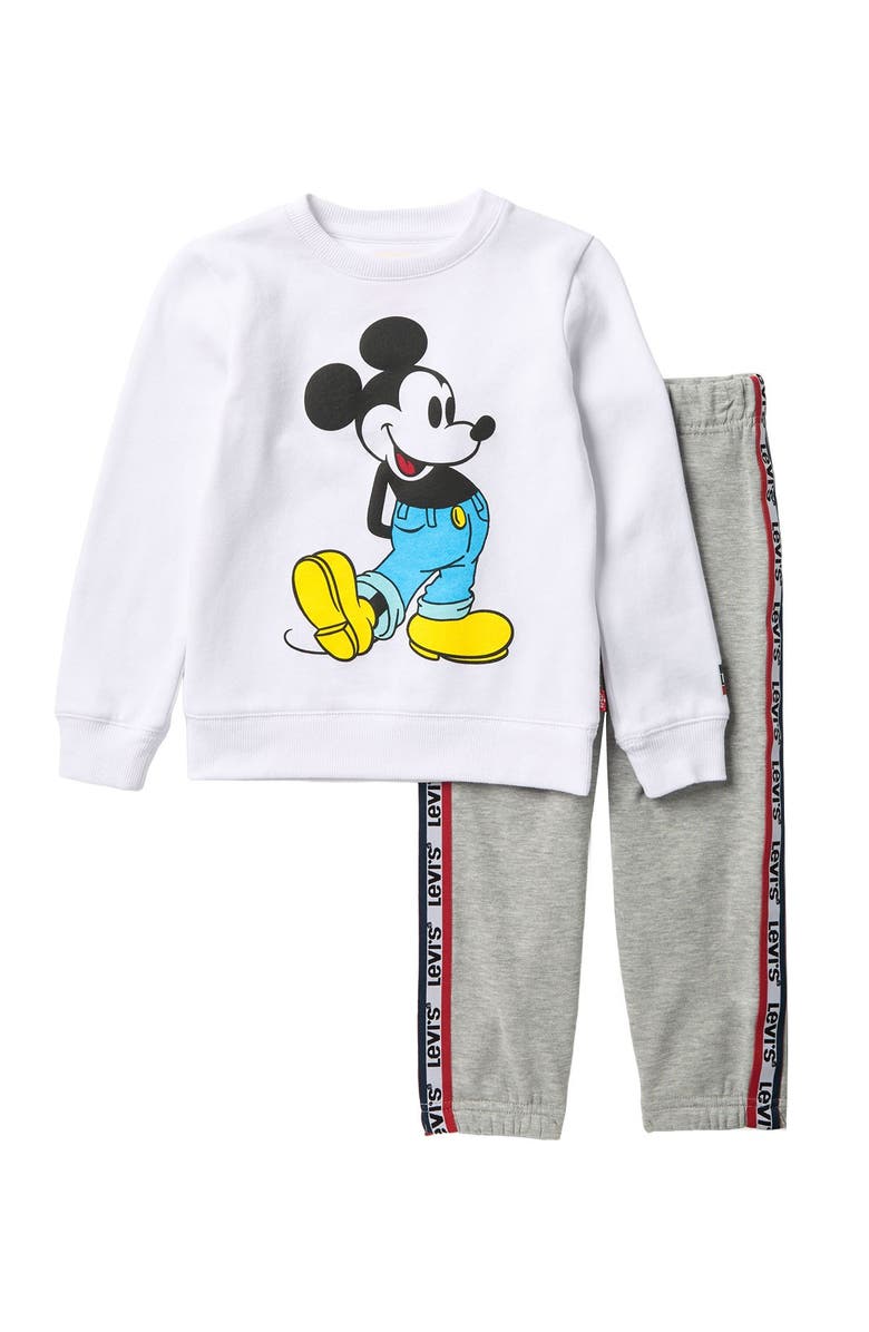 Levi's<sup>®</sup> Mickey Mouse Fleece Pullover 2-Piece Set, Main, color, 