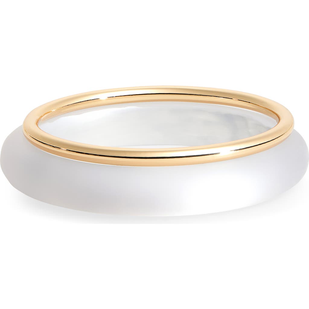 NORDSTROM RACK NORDSTROM RACK SET OF 2 METAL & FROSTED RESIN BANGLE BRACELETS
