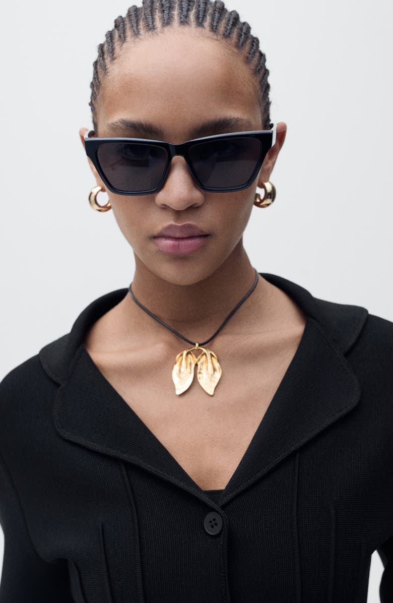 MANGO Knit Jacket with Lapel Collar, Alternate, color, 