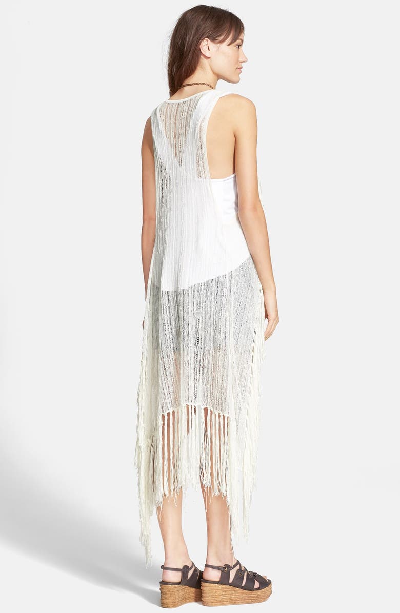 Free People 'Smokey' Fringe Sweater Vest, Alternate, color, 