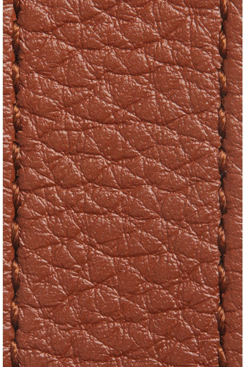 VLOGO Signature Leather Belt, Alternate, color, CARAMEL