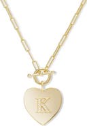 Melinda Maria Love Letters Initial Heart Medallion Necklace