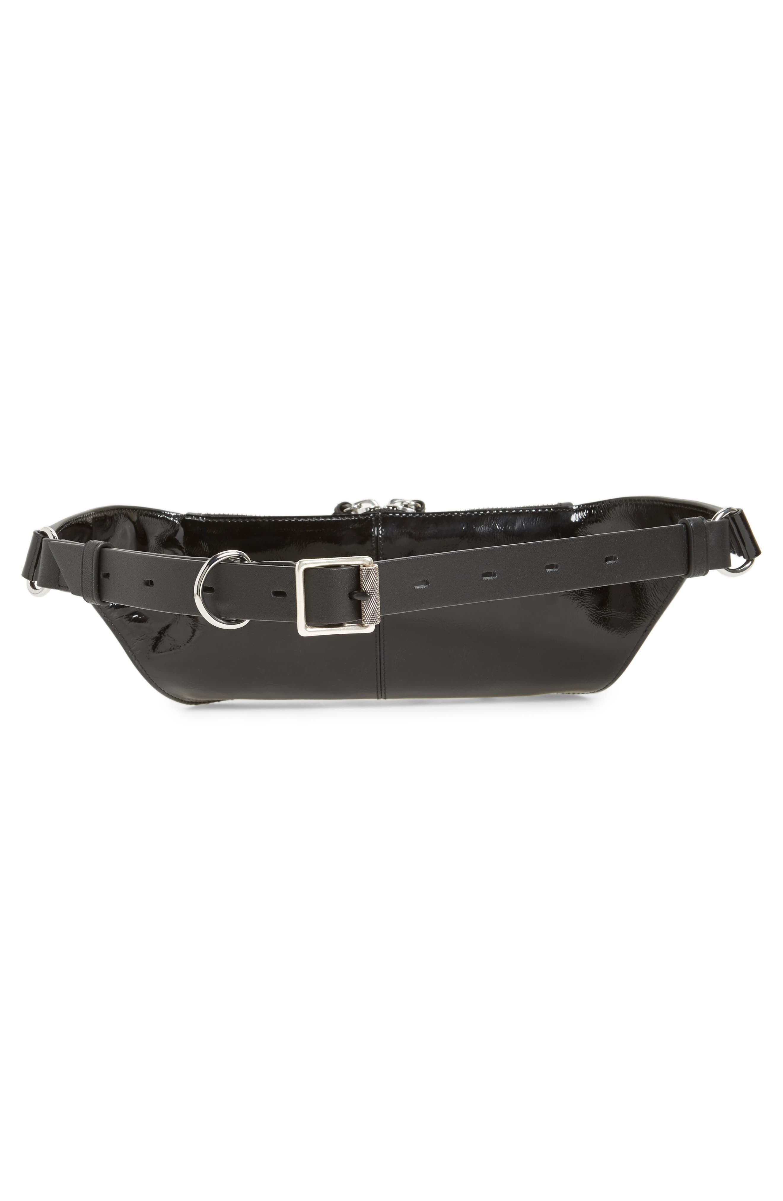 rag & bone Ellis Patent Leather Fanny Pack, Alternate, color, 