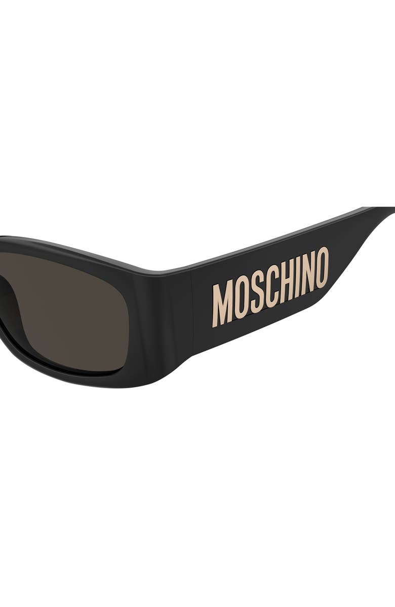 Moschino 55mm Square Sunglasses, Alternate, color, Black