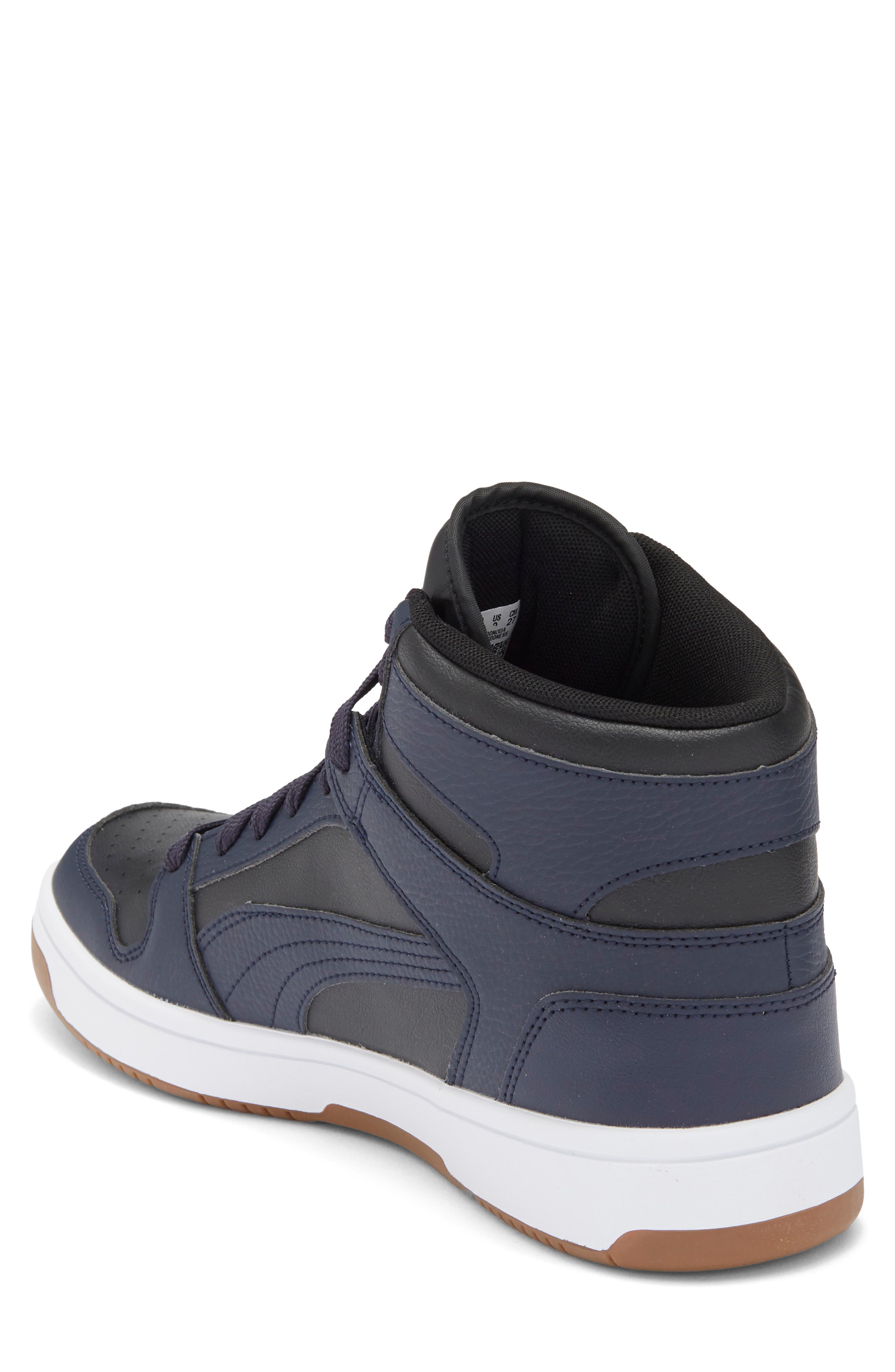 PUMA Rebound Layup High Top Sneaker, Alternate, color, Puma Black/ New Navy/ White