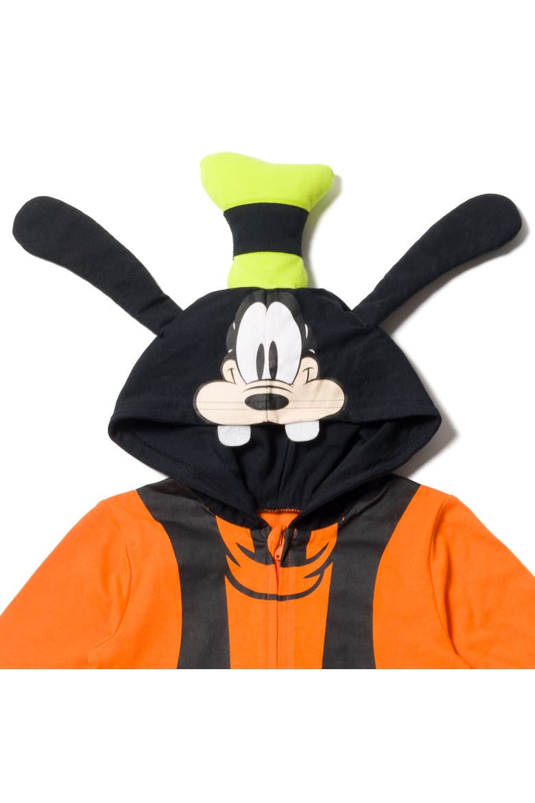 Mickey Mouse Cosplay Hooded One Piece, Alternate, color, Goofy Orange Blue
