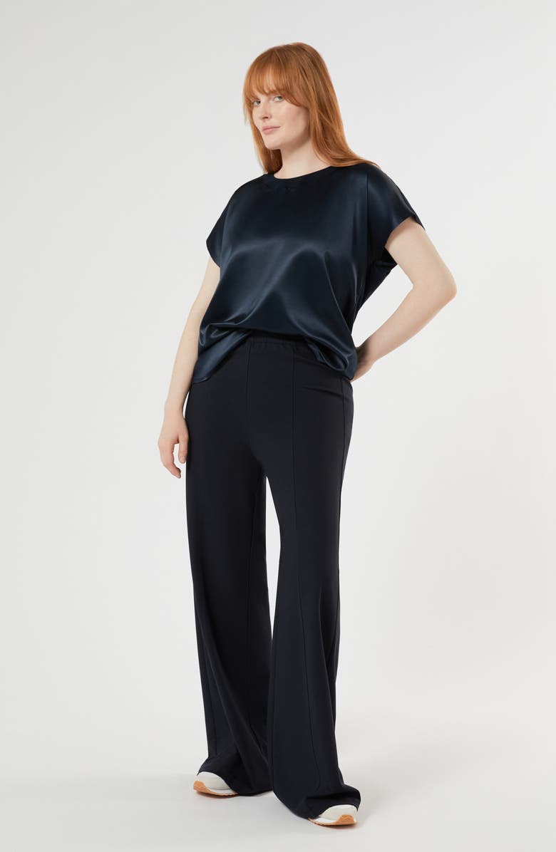 Marina Rinaldi Mrs. Lirica Mixed Media T-Shirt, Alternate, color, Midnight Blue