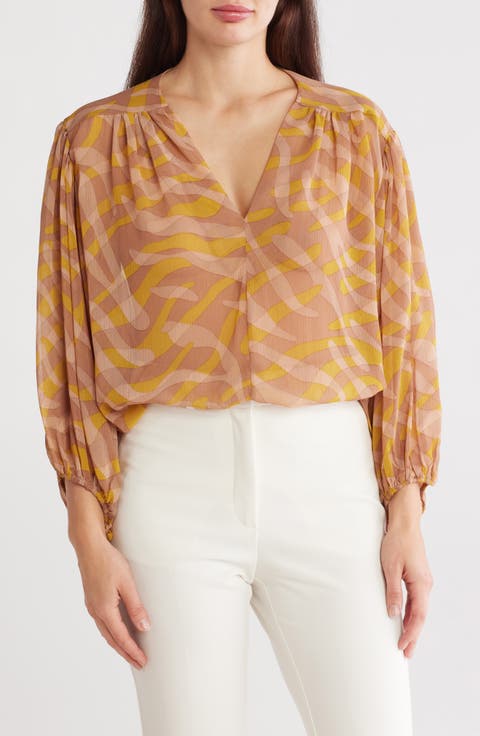 Sheer Puff Sleeve Top