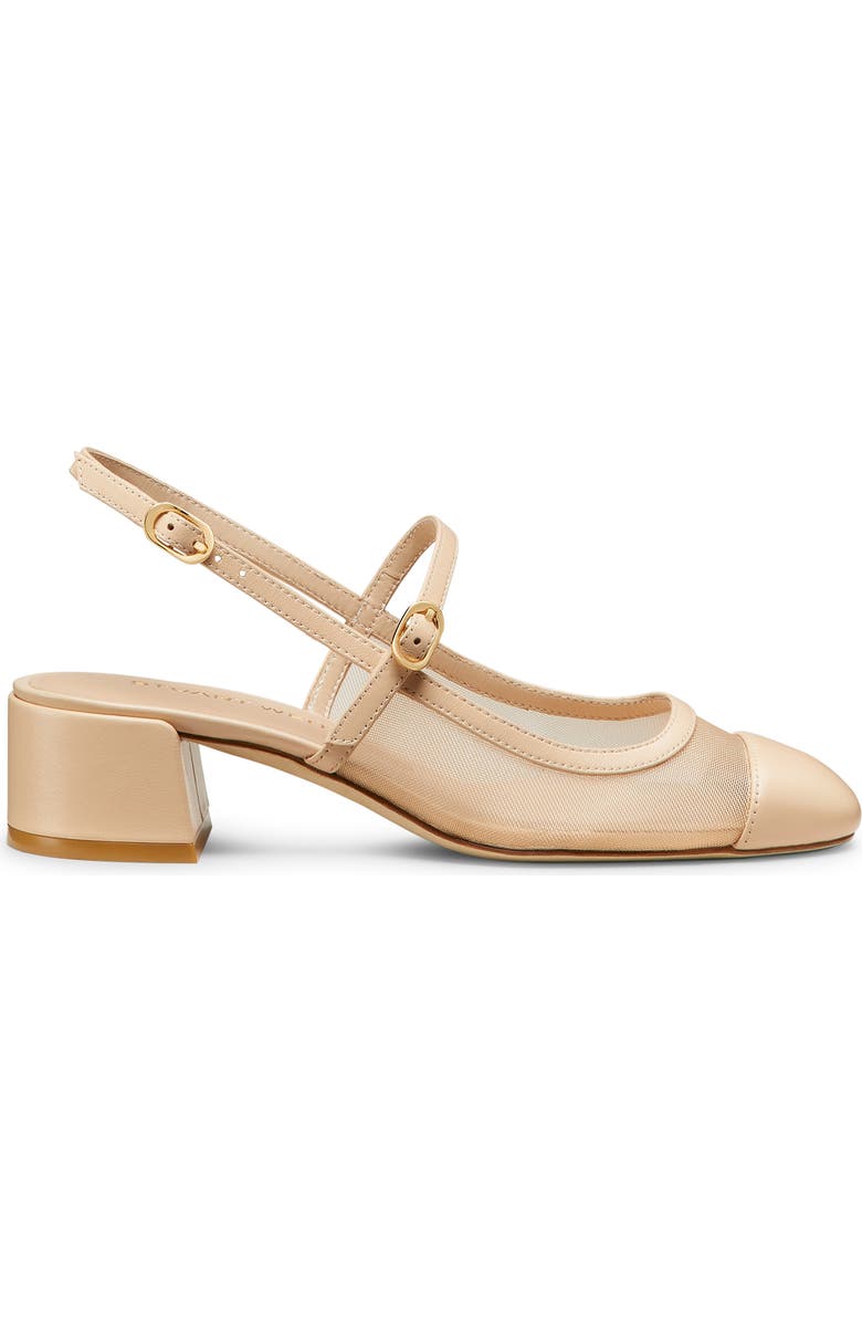 Stuart Weitzman Bea Mary Jane Slingback Pump, Alternate, color, Beige/ Barely Beige