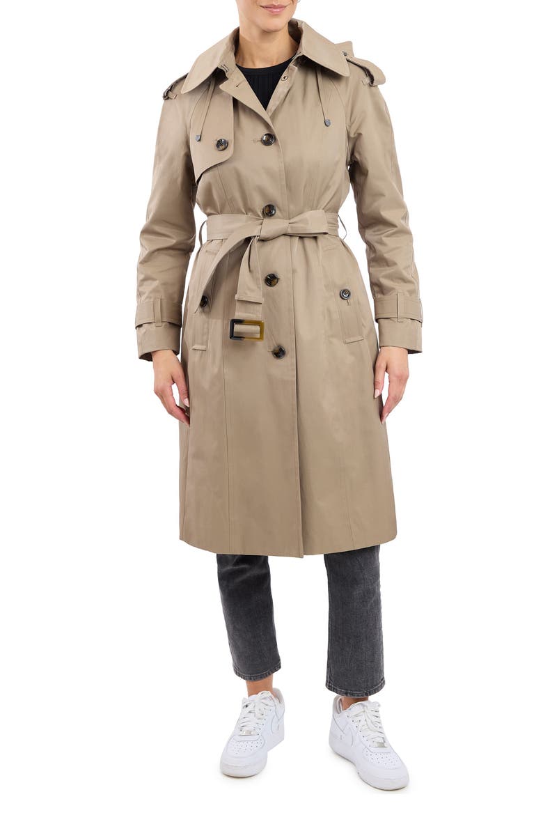 Cotton Blend Trench, Main, color, DRIFTWOOD