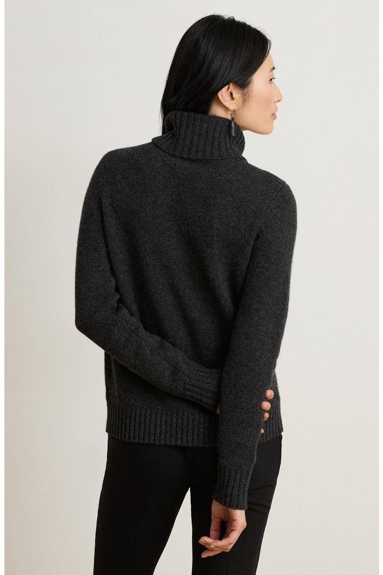 Logo Wool Blend Turtleneck Sweater, Alternate, color, GREY