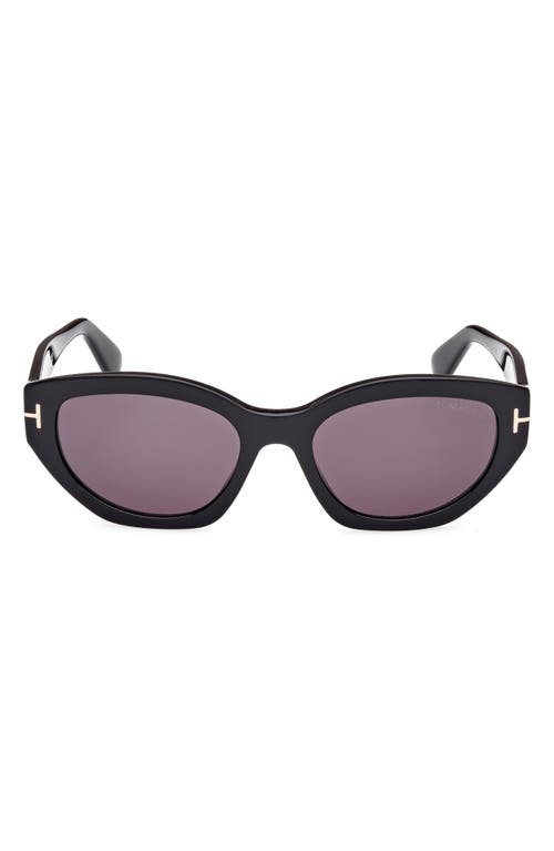 Tom Ford Solange-02 Acetate Butterfly Sunglasses In Black