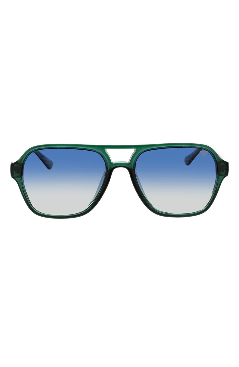 Roxy 59mm Gradient Polarized Aviator Sunglasses, Main, color,
