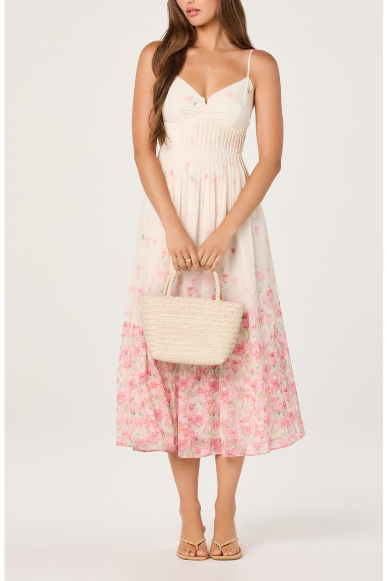 Bellora Floral Midi Dress, Alternate, color, PINK FLORAL