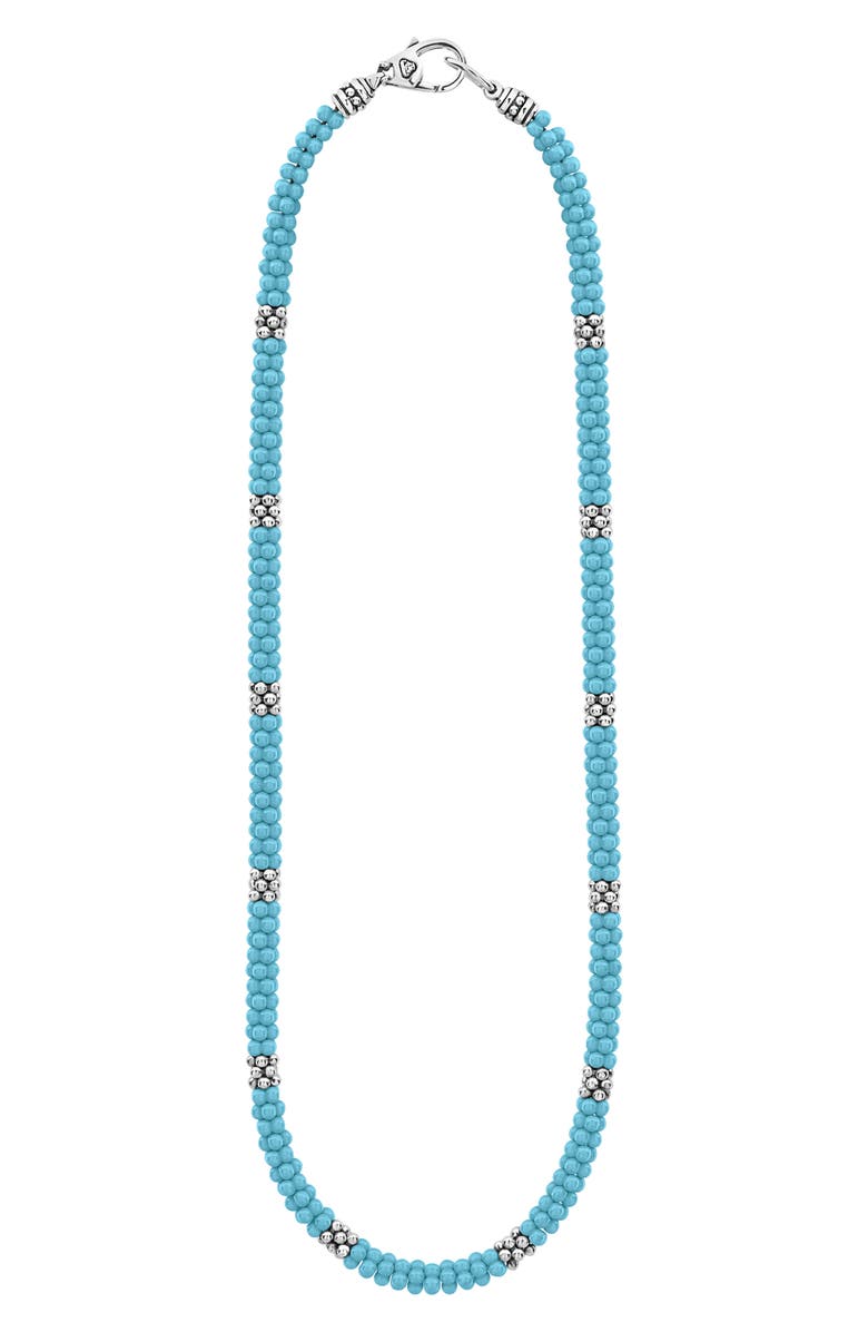 LAGOS Blue Caviar Beaded Necklace, Main, color, 