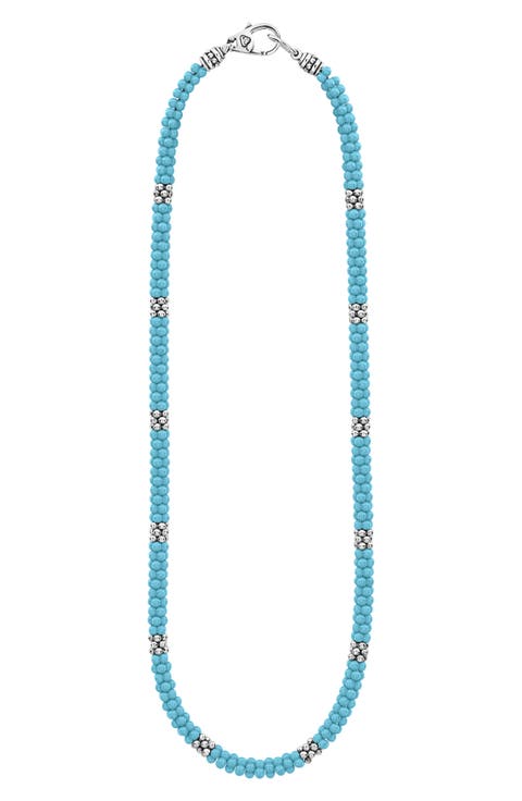 Blue Caviar Beaded Necklace