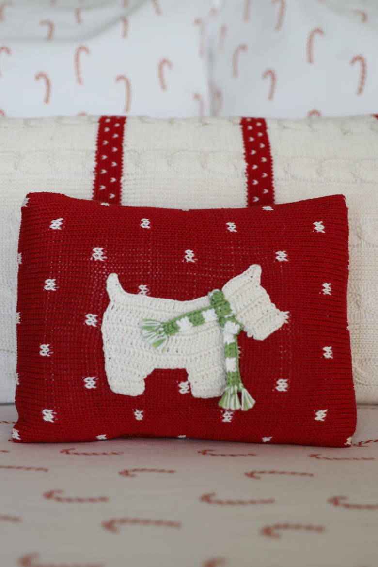 Westie Dog Mini Pillow, Alternate, color, Red