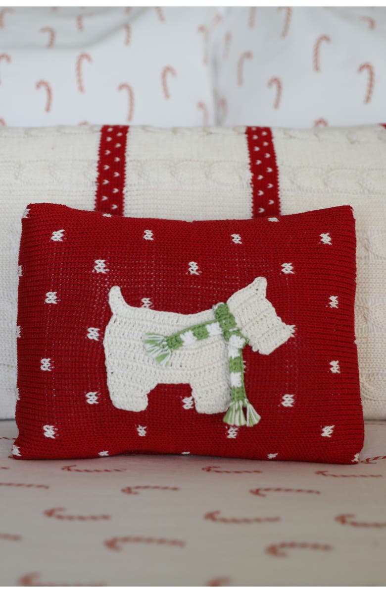 Melange Collection Westie Dog Mini Pillow, Alternate, color, Red