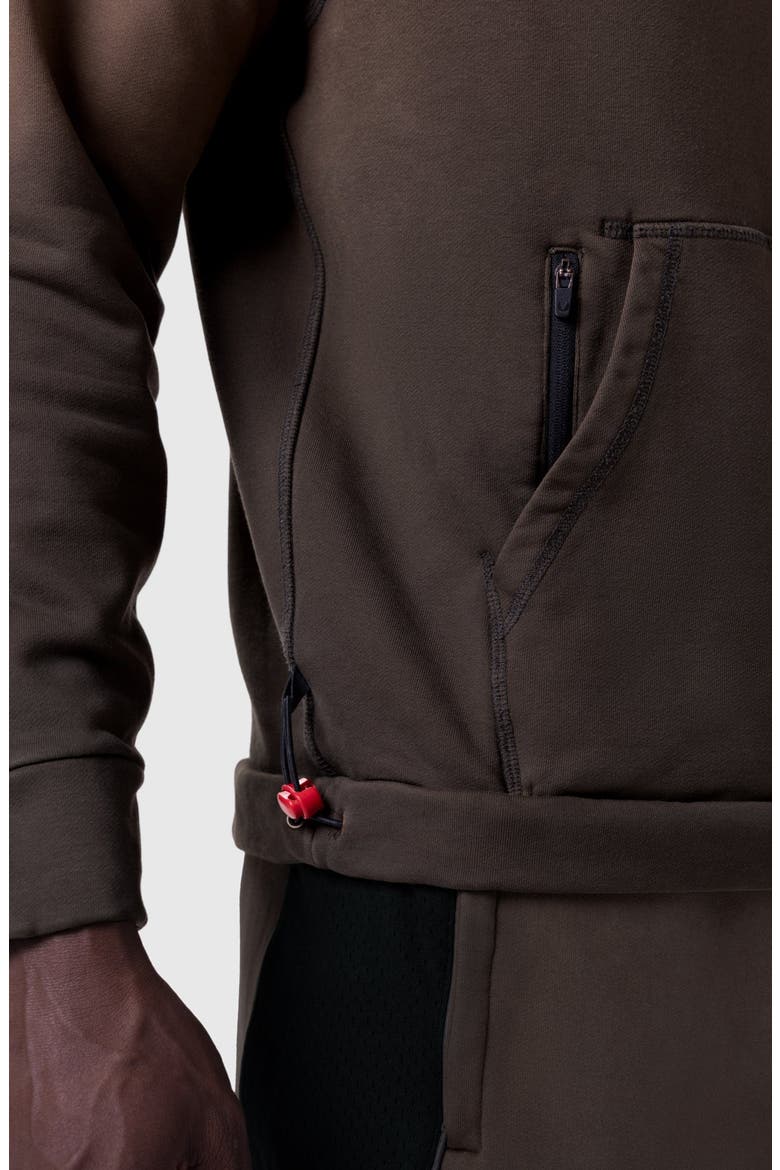 Tech-Terry Training Hoodie, Alternate, color, Dark Earth
