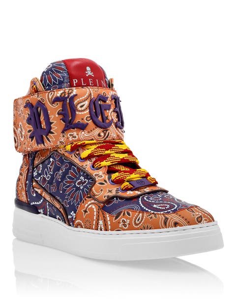 High-Top Sneakers Paisley Unisex