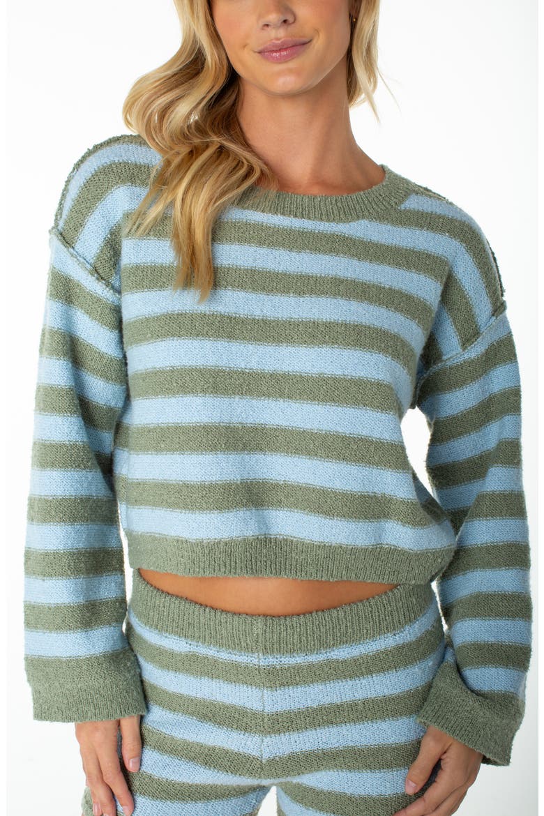 Swell Season Stripe Sweater, Alternate, color, OIL GREEN