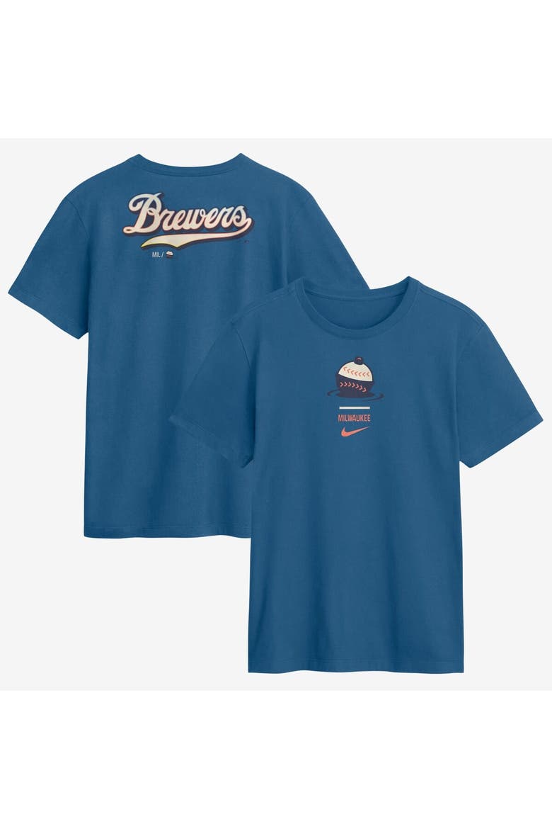 Men's Nike Blue Milwaukee Brewers 2026 City Connect 2-Hit T-Shirt, Main, color, Blue