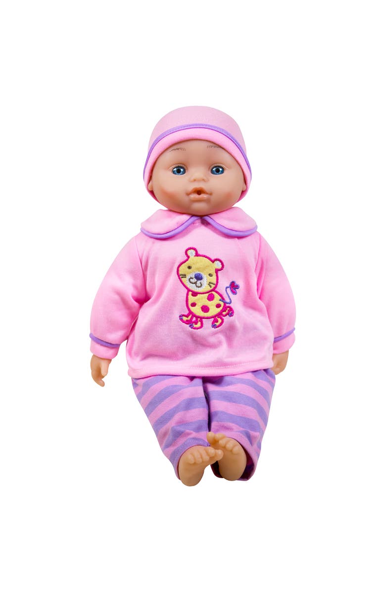 Lissi 16 Inch Baby Doll, Pink Purple Lion Animal Outfit, Cap, 4 Piece Accessories, Alternate, color, Multicolored