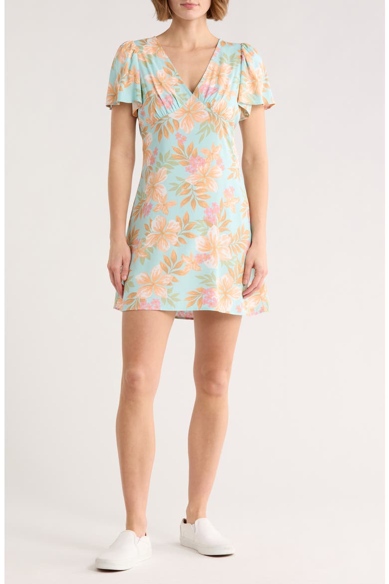 Such a Flirt Short Sleeve Minidress, Main, color, COASTAL BLUE