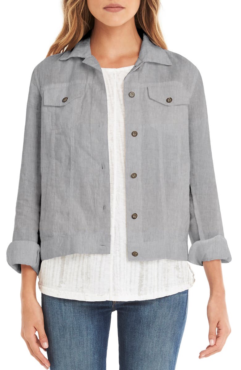 Michael Stars Linen Denim Jacket, Main, color, 