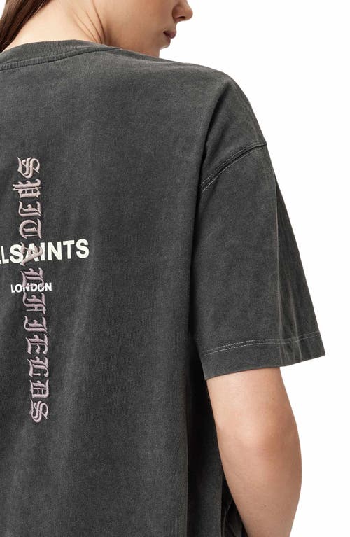 Allsaints Knox Etta Cotton Graphic T-shirt In Black