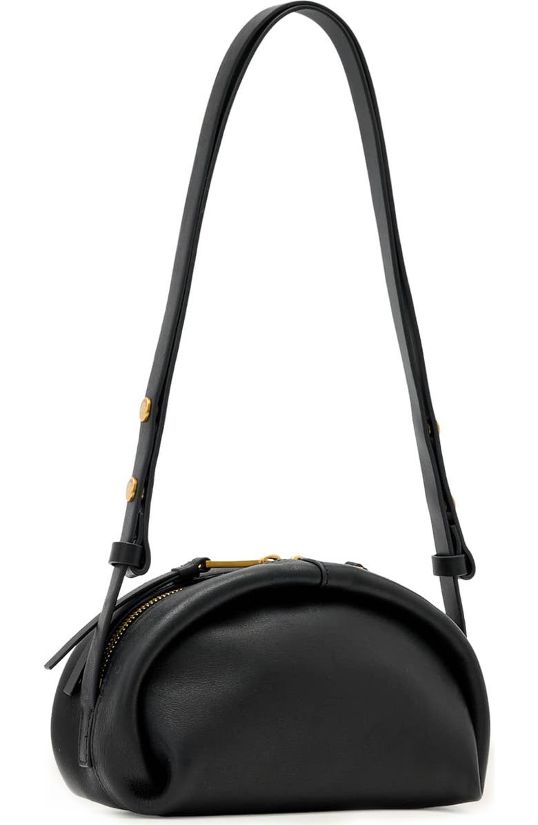 AllSaints Rosalie Arc Crossbody Bag, Alternate, color, Black