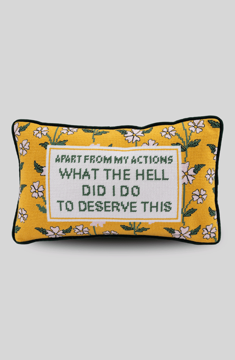 What the Hell Needlepoint Pillow