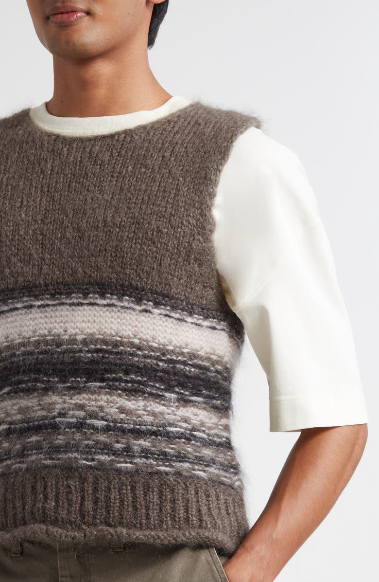 OUR LEGACY Pleaser Stripe Mohair & Wool Sweater Tank, Alternate, color, Blur Fair Isle