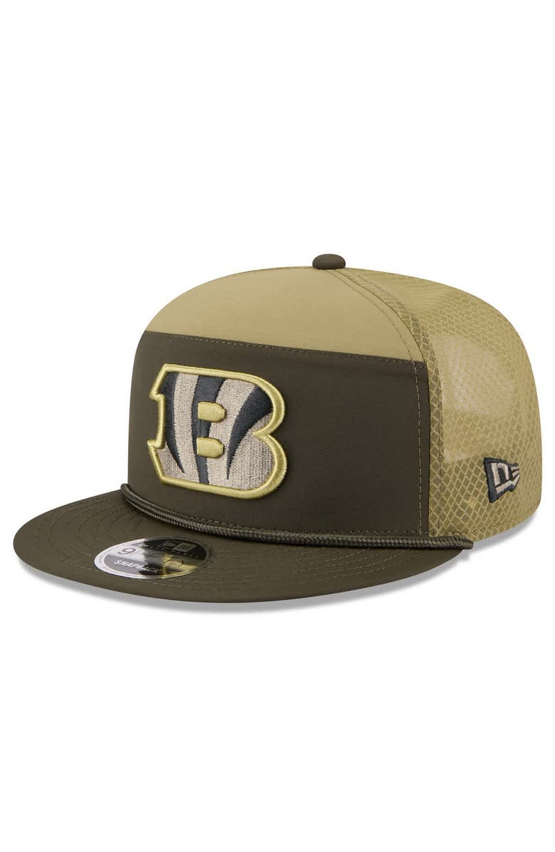 New Era Men's New Era Dark Green Cincinnati Bengals 2025 Salute to Service Split Panel 9FIFTY Snapback Hat, Alternate, color, Dark Green