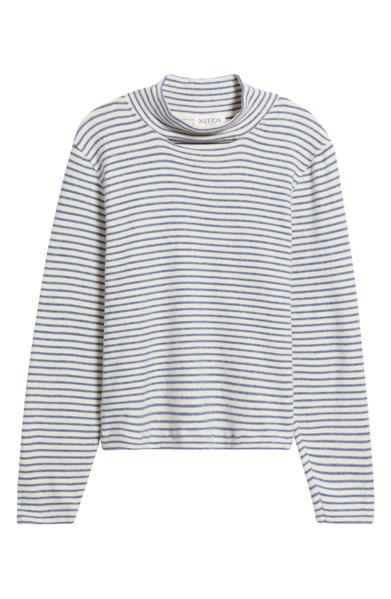 Nation LTD Delphine Stripe Cutout Cotton Knit Top, Alternate, color,