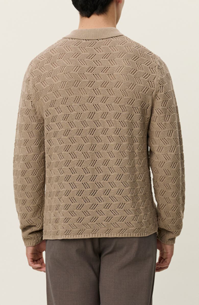 Les Deux Eloi Open Stitch Cardigan, Alternate, color, Dark Sand