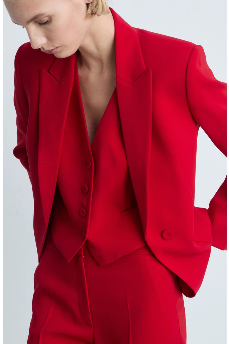 Structured Suit Jacket, Alternate, color, RED