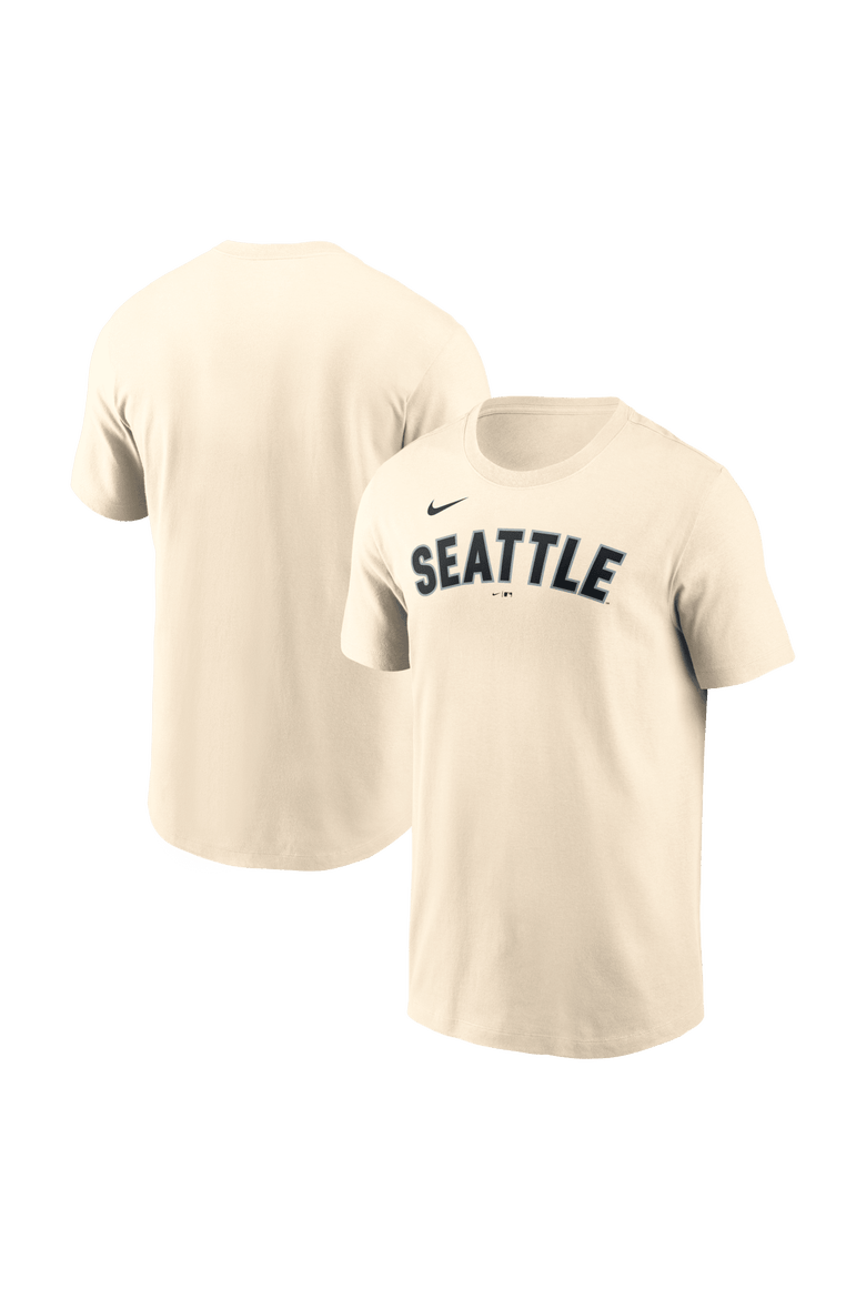 Men's  Nike Cream Seattle Mariners Alternate Wordmark T-Shirt, Main, color, Cream