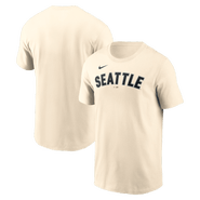 Nike Men's  Nike Cream Seattle Mariners Alternate Wordmark T-Shirt