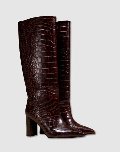Mi/mai Wassily Croc-style Long Boot In Multi