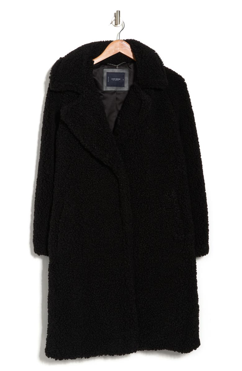 Lucky Brand Faux Shearling Coat, Alternate, color, 