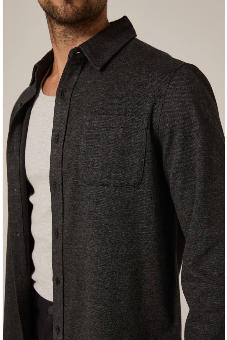 Generation Heather Knit Button-Up Shirt, Alternate, color, NAVY