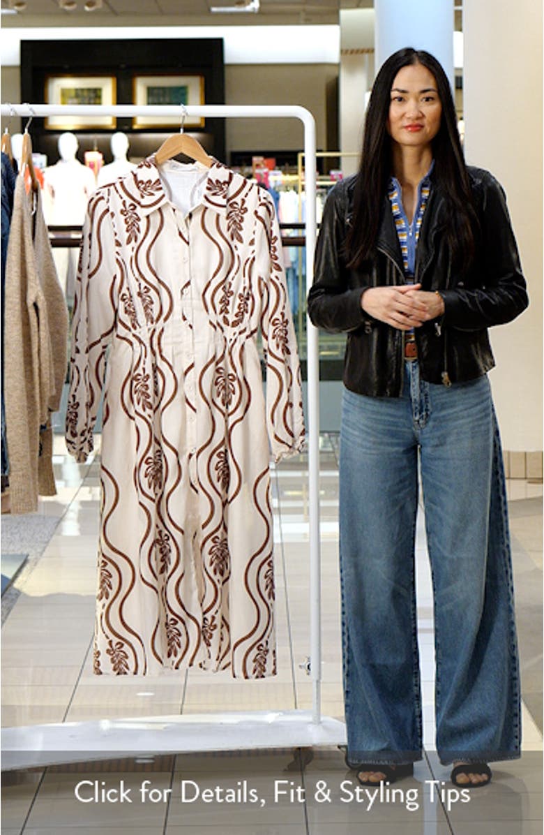 Lira Long Sleeve Midi Shirtdress, sales video thumbnail