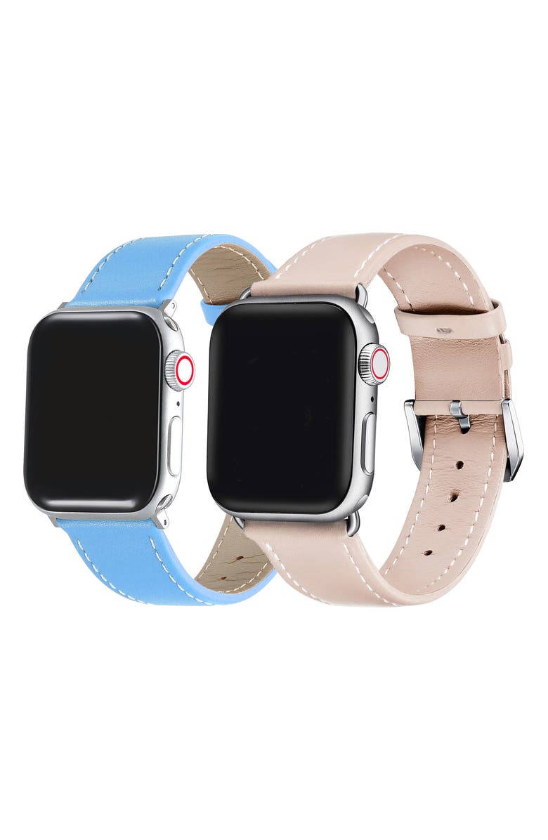Posh Tech Leather Bands for Apple Watch, Alternate, color, 