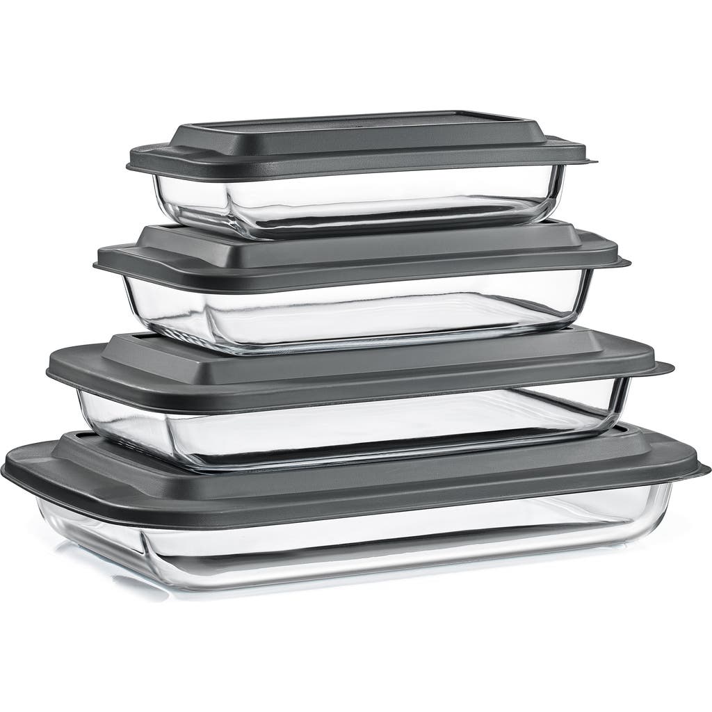 Sorbus 4-piece Deep Dish Baking Dish Set In Gray